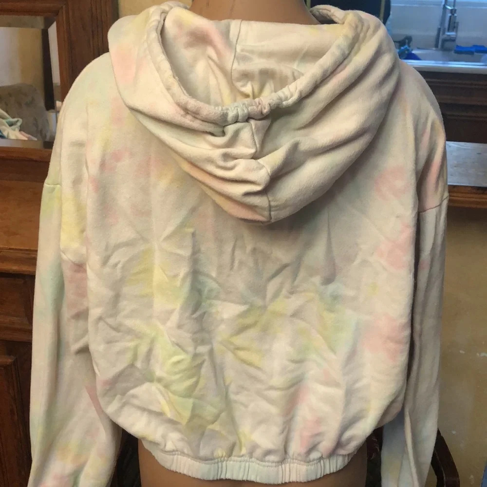Keith Haring pastel tie dye cropped length hoodie Earth Day! - Picture 5 of 5